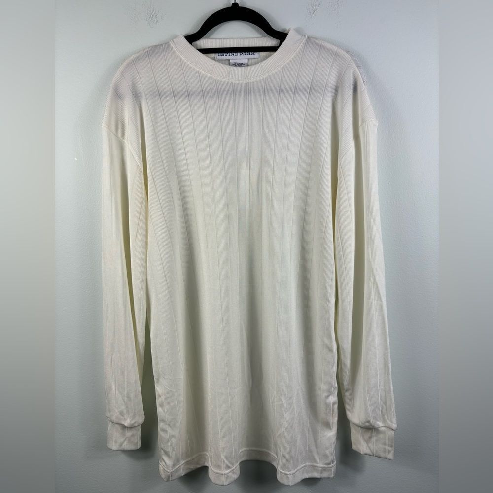 š5/25 VintageāIrvine Park Menās Longsleeve Rayon Blend Pullover Ribbed - Picture 1 of 4
